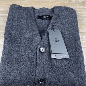 Men's Reigning Champ Charcoal Cardigan Sweater, Size; M, NWT